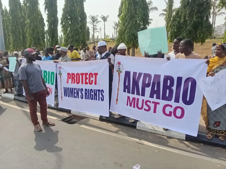 Protests Rock National Assembly Over Akpabio, Natasha